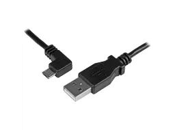 2m Micro-USB oplaad en sync kabel M/M haaks naar links