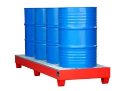 Systeem-Opvangbak Rood 4x 200l 222l 250x 2400x 800mm Rooster