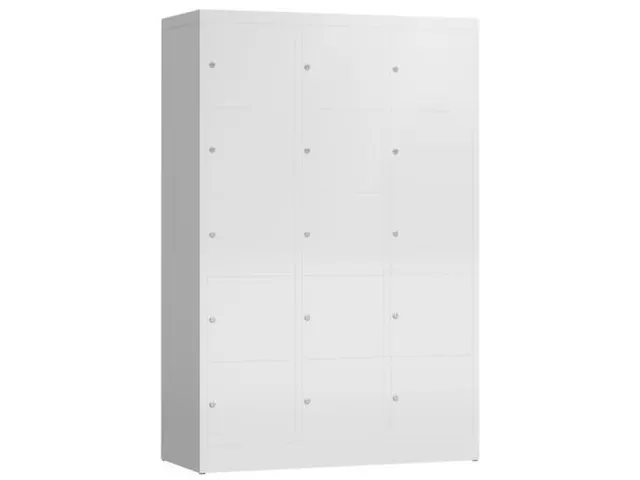 lockerkast,HxBxD 1800x1185x500mm,3x5vakken,vak B 395mm,cil.-slot