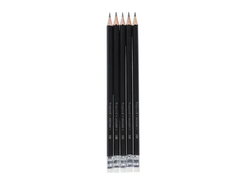 Potlood Bruynzeel Teens HB gumtip blister à 5 stuks