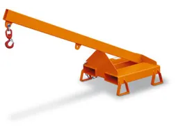 Kraanarm Vaste Arm Neiging 25° Steunpoten L 1600mm 1t Geeloranje