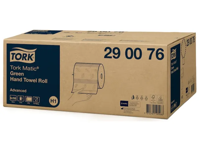 Tork 290076 H1 Matic Advanced Handdoekrol Groen 2-laags 150m Pallet