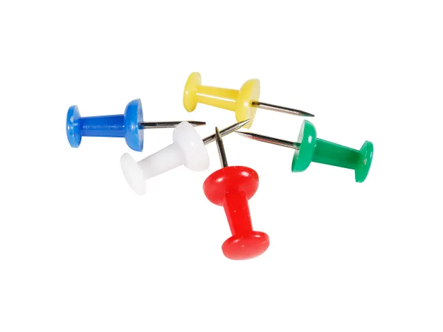 200 prikbordsp. Push Pins 10mm diam ass