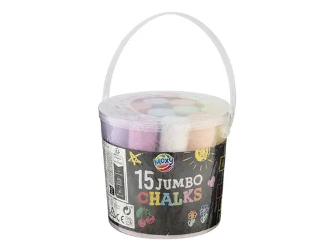 Craie Grafix seau de 15 pièces assorti