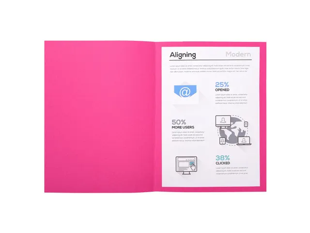 Dossiermap FOREVER 250 100% gerecycleerd 24x32cm Fuchsia 100 Stuks