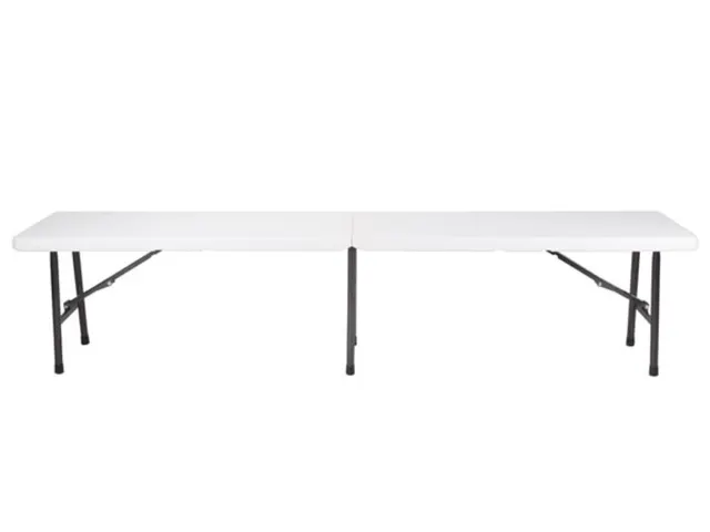 Inklapbare bank weerbestendig 180x25x43cm Wit
