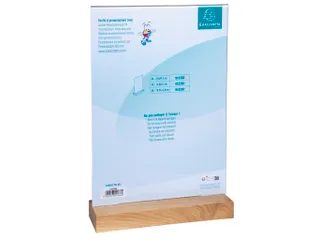 Folderhouder A4 vert icaal houten voet - 6