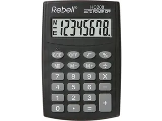 Calculator Rebell-HC208-BX zwart pocket - 1