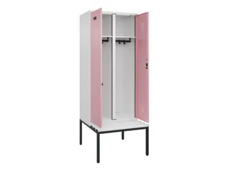 locker met bank,voor scheiding van kleding,HxBxD 2120x800x815mm,2vak - 1