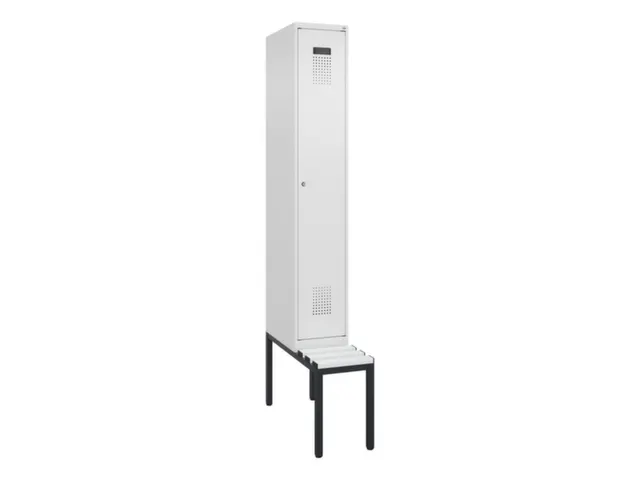 locker met bank,voor scheiding van kleding,HxBxD 2120x300x815mm,1vak