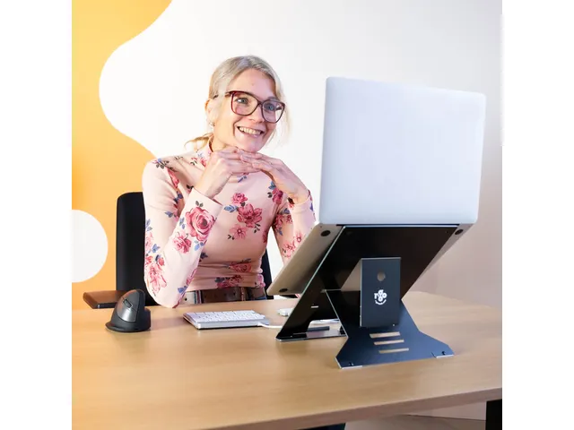 Laptopstandaard R-Go Riser Documenthouder Zwart