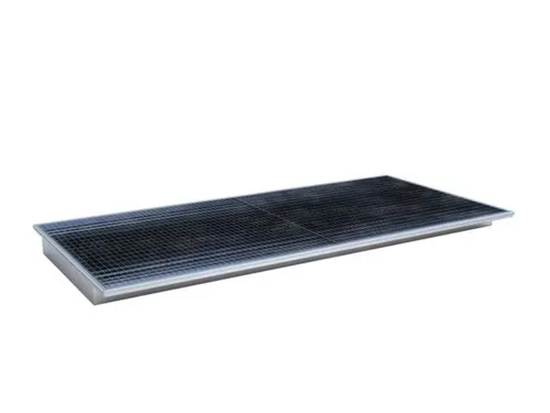 ophangbak,opvangvol. 200l,HxBxD 135x2665x1265/915mm,m. PE-element