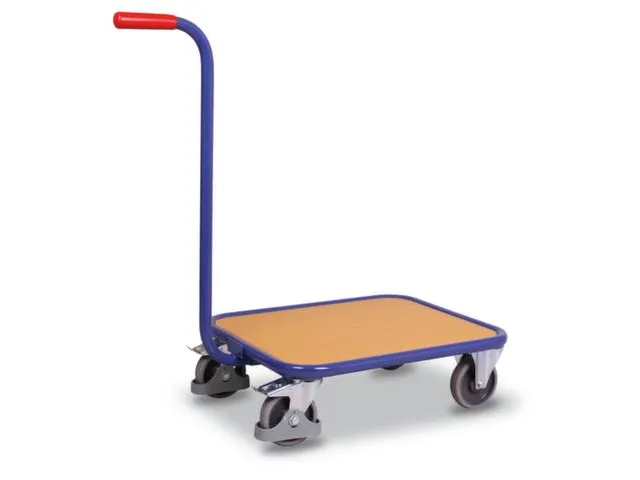 Platformwagen Duwstang 250kg Lxb 605x500mm 4 Wielen Beuken