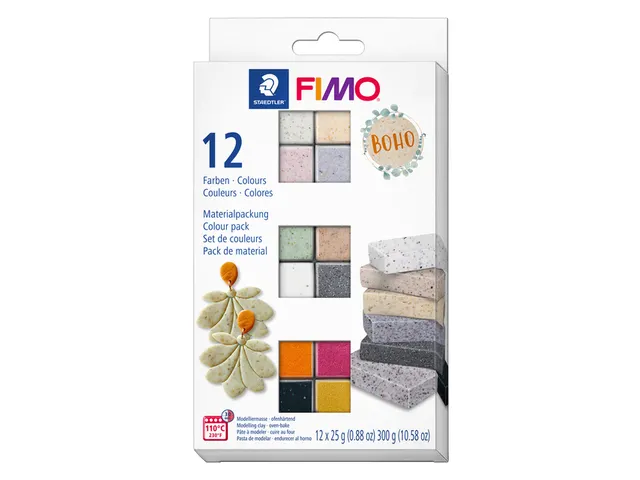 Klei Fimo effect colour pak à 12 Boho kleuren