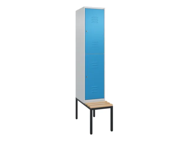 armoire vestiaire avec banc à deux niveaux HxlxP 2120x400x815mm