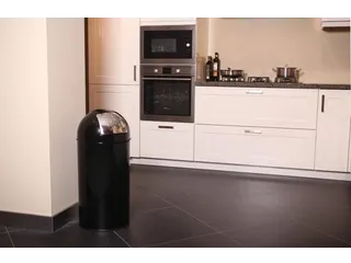 Afvalbak Pushcan 40 Liter Zwart - 4