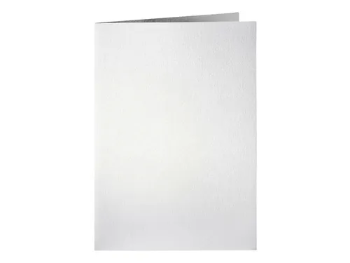 Correspondentiekaart Papicolor dubbel 105x148mm metallic parelwit 6 st
