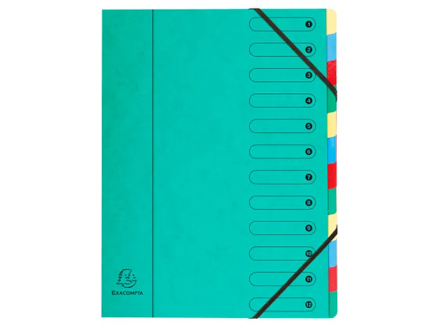 Sorteermap Harmonika 12 vak ass