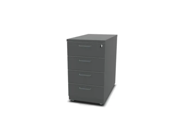caisson de bureau,HxlxP 720x430x800mm,4tiroir(s),MS-gris foncé