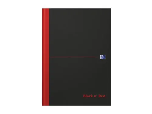 Notitieboek Oxford Black n' Red A4 96vel lijn zwart