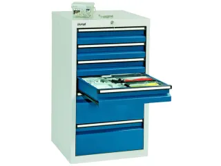 ladekast HxBxD 900x500x500mm 6laden vergrendeling RAL7035 RAL5010 - 2