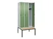 Armoire vestiaire Classic+ 3 comp 212x90x81,5cm gris clair/vert résé