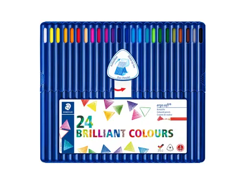 Kleurpotloden Staedtler Ergosoft 157 driekantig 24 stuks assorti