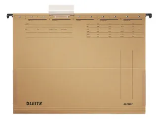 Hangmap A4 Leitz Alpha Met Balg V-bodem bruin - 1