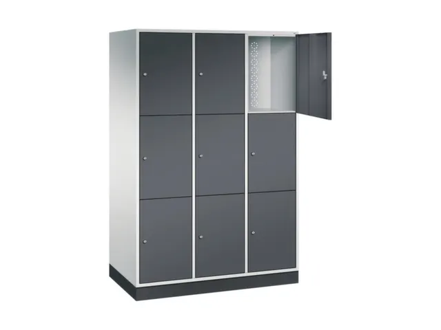 grootvolume-lockersysteem,RAL 7035/RAL 7021,HxBxD 1950x1220x600mm
