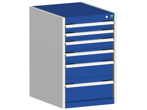 ladekast HxBxD 800x525x650mm 6laden romp RAL7035 front RAL5010