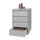 ladekast HxBxD 800x715x600mm 4laden slot RAL7035 front RAL7035