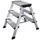 Vouwtrapje Aluminium H 650Mm Aan Beide Zijden Te Gebruiken 2X3Treden