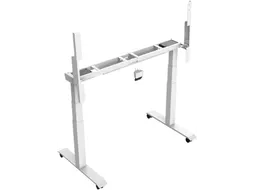 Elektrisch Verstelbaar Verrijdbaar Zit Sta Bureau Frame Wit 110-190cm