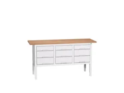 werkbank,HxBxD 830-930x1750x600mm,multiplexblad,uitrusting: 6lades