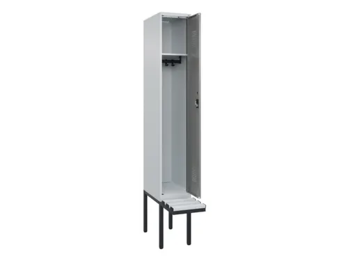 locker met bank,HxBxD 2120x300x815mm,1vak,vak B 300mm,cilinderslot