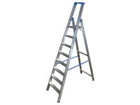 Ladder Aluminium Bordes H 1 90M 8Treden Incl. Bordes
