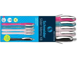 Balpen Schneider Memo XB Colour assorti doos a 4 + 1 - 2