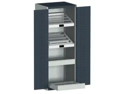 systeemkast HxBxD 2000x800x650mm CNC-lade 2laden Ral7035 Ral7016