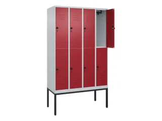 dubbeldekse locker,HxBxD 2120x1200x500mm,4x2vak.,vak B 300mm - 2