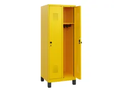 schoollocker,HxBxD 1630x600x500mm,2vak,vak B 300mm,draaigrendel,voeten