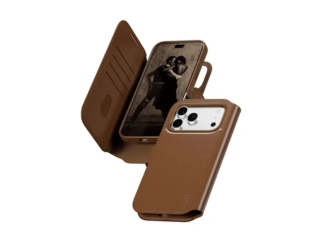 PanzerGlass CARE by Tango 2-in-1 Wallet Case Brown w. MagSafe iP