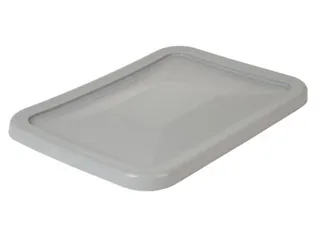 oplegdeksel,PE,v. Rechthoekige bak inhoud 227l,BxD 902x660mm,grijs - 1