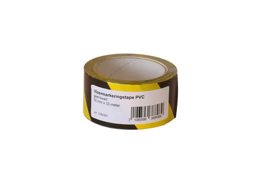 Vloermarkeringstape IEZZY 50mmx33m zwart/geel