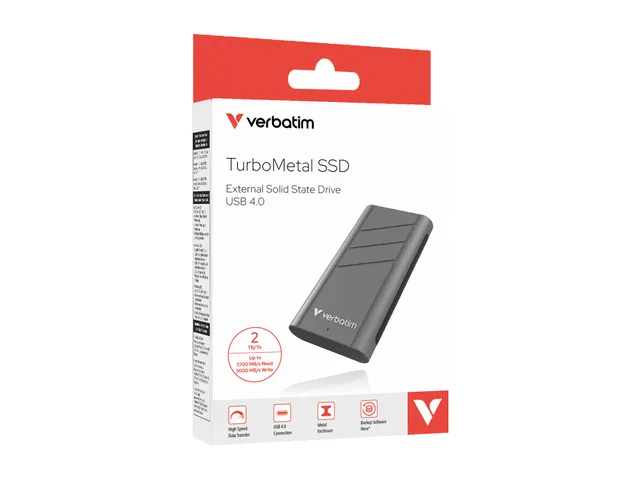 Turbo Metal Ssd Usb 4.0 2Tb 32022 extern zilver