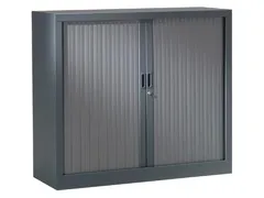 Roldeurkast Antraciet 136cm