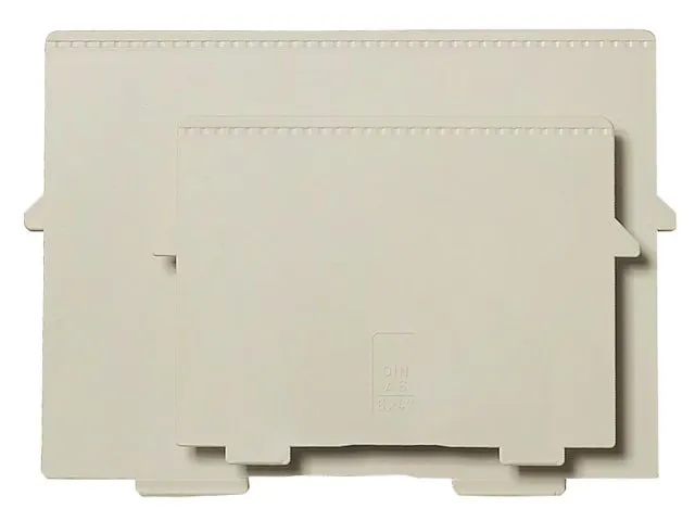 Scheidingsplaat Kaartenbak Multiform A4 Dwars Grijs