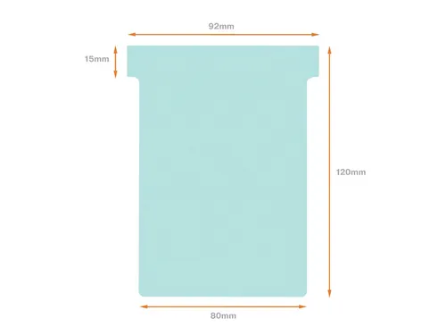 Planbord T-kaart Nobo nr 3 80mm blauw