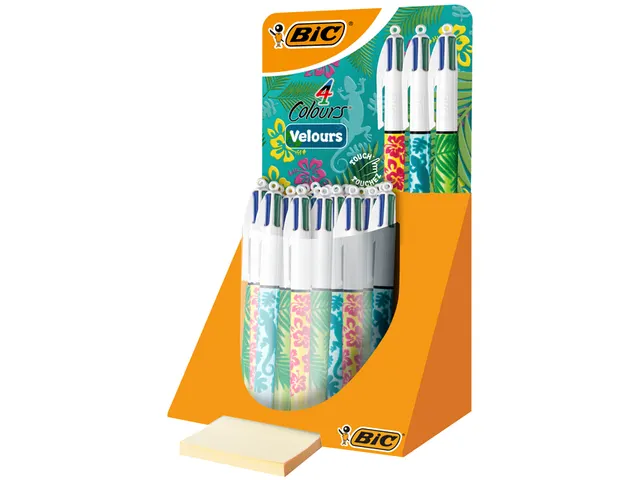 Stylo bille Bic 4 couleurs Velours assorti