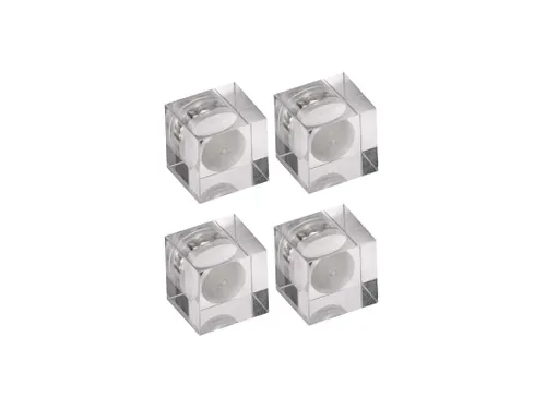 Neodymium kubusmagneet acryl 15x15x15mm 1,5 kg 4 stuks