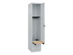 locker met bank,HxBxD 1950x400x815mm,1vak,vak B 400mm,draaigrendel